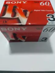 Sony Mini DV Cassette NEW SEALED DVC Made in Japan 90 / 60 mins GENUINE 3Pack.