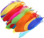 NUOBESTY 120pcs Natural Goose Plume Decorative Wedding Plume for DIY Crafts Party Favors