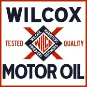 WILCOX Tested Quality Motor Oil NEW Metal Sign 40" Square USA STEEL