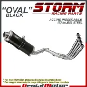 Full System Storm by Mivv Muffler Oval Nero inox for Honda Cb 650 F 2015 15