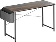 Levede 120cm Computer Desk Home Office Desk, Industrial Writing Workstation Table, Simple Style PC Table with Storage Bag and Headphone Hook, Standing Desk Frame(Brown)