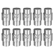10pcs Leather Cord End Clasp 7mm Hole Magnetic Cord End Caps, Silver