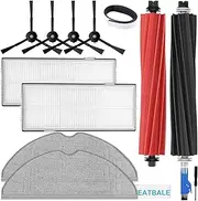 [EATBALE] Accessories Kit for Roborock S8 / S8 +/ S8 Pro Ultra Robot Vacuum Cleaner, Replacement Parts 2 Main Brush, 4 Side Brush, 2 HEPA Filter, 2 Mop Cloth Pads, 1 Bumper, 2 Tools (10Pcs)