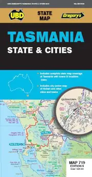 Tasmania State & Cities Map 719 9th ed (waterproof)