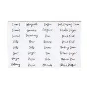 96 Pantry Labels Small Clear Strong Adhesive Transparent Food Names Stickers AUS