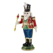 Bejeweled Crystal Enameled Toy Soldier Trinket Box