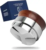 [KYONANO] 58mm Coffee Distributor, Espresso Distribution Tool, Adjustable Depth Espresso Tamper Leveler with Dalbergia Odorifera Wooden Handle Fits for 58mm Breville Gaggia E61 Portafilter