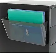 Staples Magnetic File Pocket, Letter, Smoke, 7"H x 13"W x 4"D