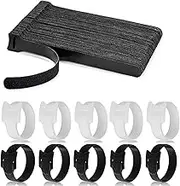 XBOGO Cable Ties Reusable 50pcs Black+50pcs White 6 Inches, Adjustable Cord Straps, Cable Organizer, Cord Wrap and Hook Loop Cords Management - Black & White