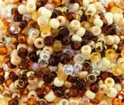 Miyuki Round Seed Beads Size 8/0 22g Honey Butter Mix