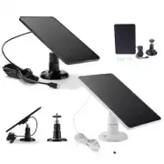 10W Solar Panel Charger For Home Security Camera CCTV Monitor Outdoor Waterproof
