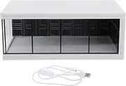 1:64 Parking Lot Display Case Vehicle Scene Toy Vehicle Garage Showcase for Doll Diecast Car Action Figures Accessory Layout, Black