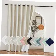 100% Blackout Curtain for Sliding Glass Door, 100"W x 84"L (Pack of 1) Natural