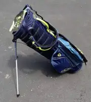 New Men's Sun Mountain Navy-Spruce-Spring Eco-Lite Stand Golf Bag 4-Way NWT
