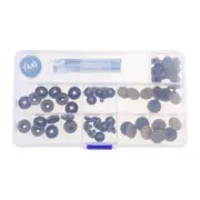 15 Sets 15mm Snap Fasteners Kits, Metal Snaps Buttons Set with Install Tools