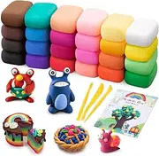 Air Dry Clay, 50 Colors Colors Modeling Clay for Kids, Molding Magic Clay GIF Set for Boys and Girls