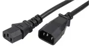 PRO ELEC - IEC C14 Plug to IEC C13 Socket Extension Lead 10A 3m Black