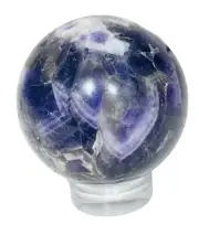 Chevron Amethyst Sphere - Stand Included - Protection, Spiritual Wisdom - H