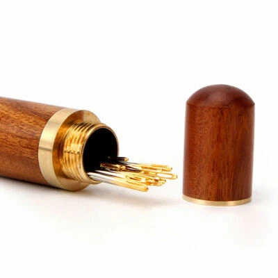Needle Tube Wooden, Needle Storage Tube with Smooth Touch
