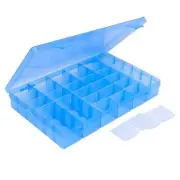 Nail Organizer Storage Box Rhinestone Container, Acrylic Press 36 Grids Blue