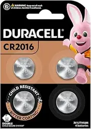Duracell Specialty Lithium Coins 2016, 4 Pack Batteries