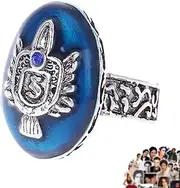 [YouU] UoYu The Vampire Diar.s Jewelry Stefan's Ring Elena Daylight Ring for Fans Jewelry for Men Women with Stickers 21 pcs, Zinc, No Gemstone