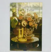 American Greetings Get well Card “Quick Return To Health & Happiness” Flowers P4
