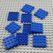 LEGO Plate - Blue - 4 x 4 - QTY x10