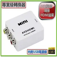 在飛比找PChome商店街優惠-HDMI-107 專業版 AV 轉 HDMI 影音訊號 轉換