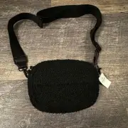 Offline by Aerie Black Sherpa Cross Body