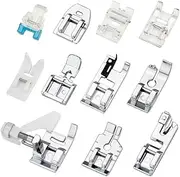 JTDEAL 11Pcs Sewing Machine Presser Foot Set - Walking Foot Kit - Presser Feet for Brother, Singer, Babylock, Janome, Toyota - Low Shank Sewing Machines - Metal & Plastic
