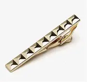 DRBASJHFO Necktie Bar Pinch Clip,Classic Tie Clips, Mens Stainless Steel Tie Clip Necktie Bar Clasp Clamp Pin Gold Tie Pin Men Tie Clips