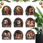 Cartoon Wall Decals | Christmas Animal Wall Decals,Colorful Wall Decoration, Holiday Wall Decals for Children's Room, Living Room, Bedrooms