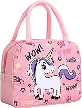 Cute Rabbit Insulated Lunch Box Bag for Kids Reusable Durable Lightweight Lunch Bag for Girls School Travel Beach Camping Pink (Unicorn)