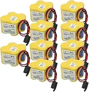 QULONG (10-Pack BR-2/3AGCT4A 6V 4400MAH Non Rechargeable Lithium Battery Replace for A98L-0031-0025 A98L00310025 BR-2/3AGCT4A BR2/3AGCT4A ﻿