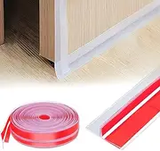 FUYITE 9.8Ft T-Shaped Clear Silicone Weather Stripping Door Seal, Door Draft Stopper, Noise Reduction