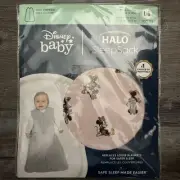 NEW HALO® SleepSack® swaddle 100% cotton Disney Baby Mickey Face Mouse 12-18M