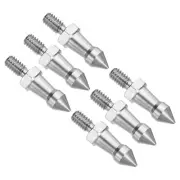 1/4 Inch Thread Tripod Spike, 6 Pack Camera Mount Adapter Style 2, Silver