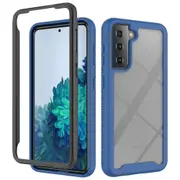MCC Shockproof Bumper Case Samsung Galaxy S21+ Plus 5G Clear Back Cover [Dark Blue]