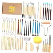 61Pcs Pottery Ceramic Tools & Polymer Clay Sculpting Tools Set for Pottery
