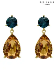 Ted Baker Gold Tone Tone Teaire Crystal Teardrop Earrings (W86675) | $180