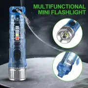 Mini Rechargeable Keychain LED Flashlight Torch Super Bright Pocket Lamp Light