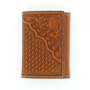Nocona Men's Pro Series Tooled Tri-fold Wallet N5446608