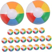 TOBBOMEY Summer Fun 24pcs Mini Beach Toys Beach Pool Balls Boys and Girls Sports Balls for Outdoor Games