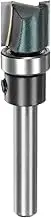 uxcell Pattern Flush Trim Router Bit 1/4" Shank 15/32" Cutting Length 1/2" Cutting Dia with Top Bearings Straight Precise Cutting Woodworking Milling Cutter Tool for Trimming