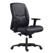 New Exec Seating Low Back Chair Black PU Computer Desk Seat HILTON-L