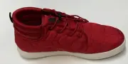 Sun+Stone Men Quilted Puffer Boots Fin Knit Fabric-Red-10.5M (LEFT SIDE ONLY)