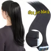 100% Remy Human Hair Tape in Hair Extensions Invisible Skin Weft Balayaga Blonde