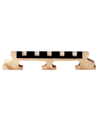 Golden Gate Deluxe 5 String Banjo Bridge 5/8" Height, Inlaid Bone Saddles, GB-3