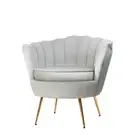 Armchair Lounge Chair Accent Armchairs Retro Single Sofa Velvet Grey Artiss